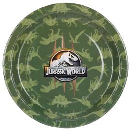 Jurassic World Papptallerkener 23 cm 6-pakning