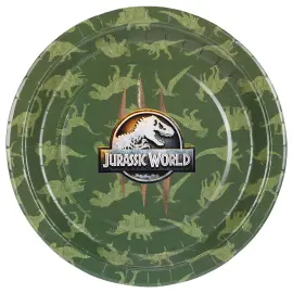 Jurassic World Papptallerkener 23 cm 6-pakning