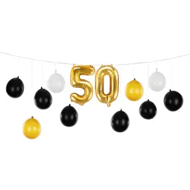 DIY Ballonggirlander 50 &aring;r 13-pakning