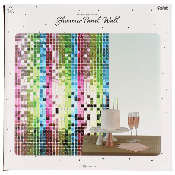 Backdrop Paljettpanel Northern Lights 30x30 cm 12-pakning