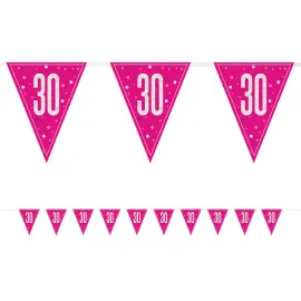 Vimpelgirlander 30 &aring;r Cerise 2,74 m