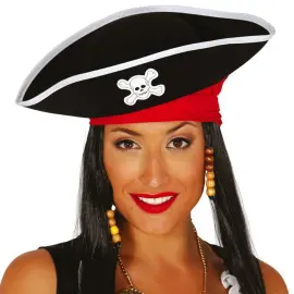 Pirathatt Svart/Hvit