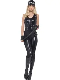 Lekker SWAT Jumpsuit Politikvinne Kostyme