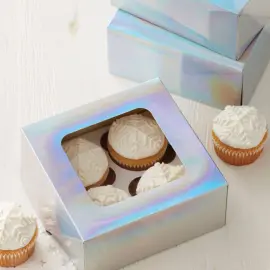 Regnbueskimrende Muffinsbokser