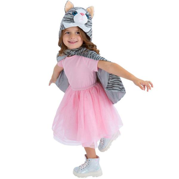 Deluxe Katt Plush Cape Barn 4-7 år