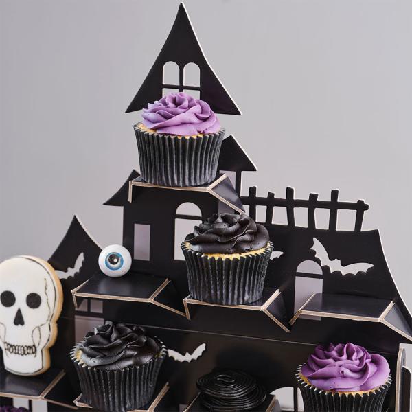 Muffinsstativ Halloween Spøkelseshus