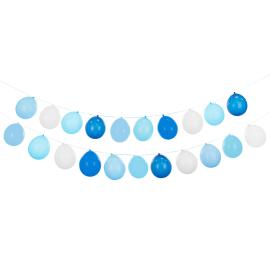 DIY Ballonggirlander Blå/Hvit 21-pakning