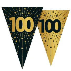 Vimpelgirlander med Stjerner og Tallet 100