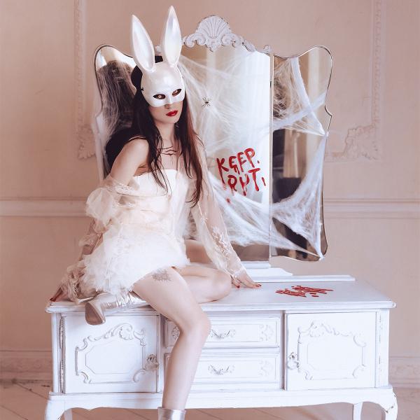 Kaninmaske Iriserende Hvit