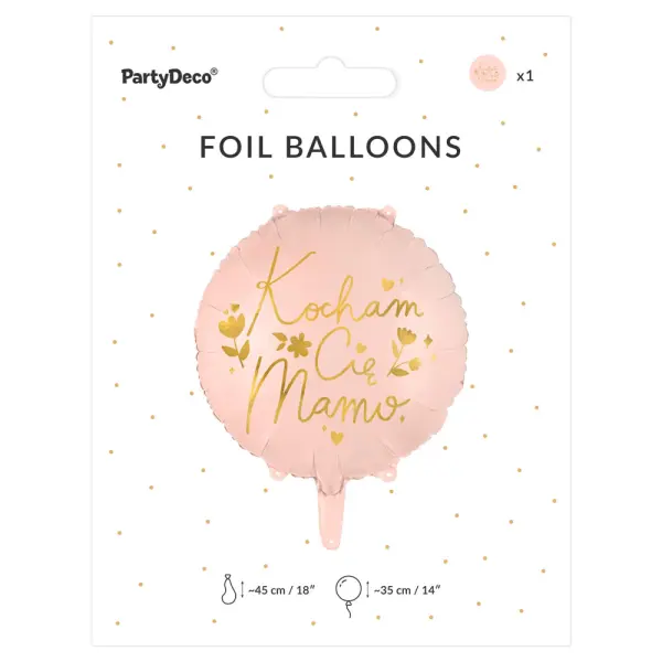 Kocham Cie Mamo Folieballong