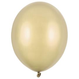 Sterke Ballonger Metallic Lysegull 30 cm 100-pakning