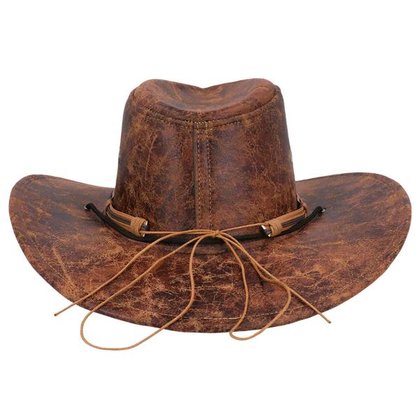 Lær Cowboyhatt Brun