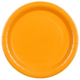 Papptallerkener Lys Oransje 23 cm 6-pakning