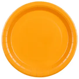 Papptallerkener Lys Oransje 23 cm 6-pakning