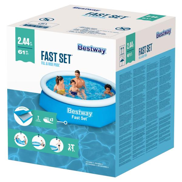 Bestway Oppblåsbart Basseng Fast Set