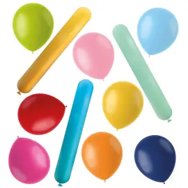 Ballongmix Ulike Farger og Former Matt 50-pakning