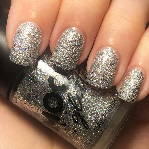 Moon Glitter Holografisk Neglelakk Sølv