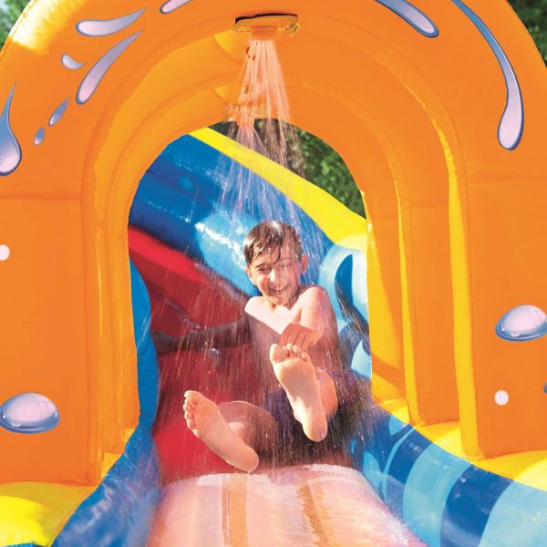 H2OGO! Hurricane Tunnel Blast Mega Oppblåsbart Badeland