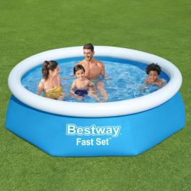 Bestway Oppblåsbart Basseng med Filter Fast Set