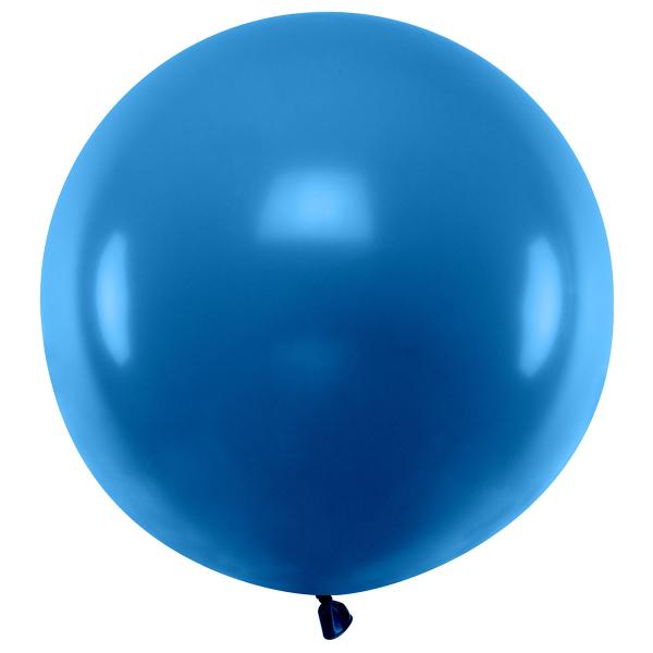 Stor Rund Latexballong Marineblå Pastell