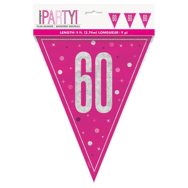 Flaggirlander 60 år Rosa & Sølv
