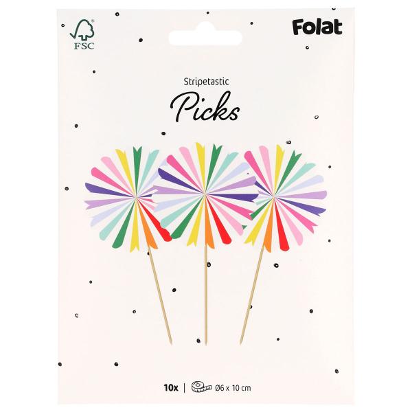 Partypicks Stripetastic 10-pakning