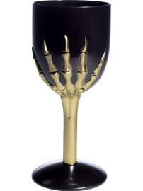Vinglass med Skjeletthånd