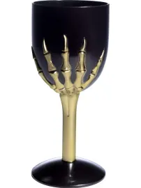 Vinglass med Skjeletthånd