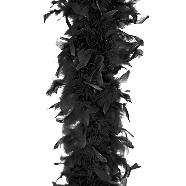 Svart Fjærboa 180cm