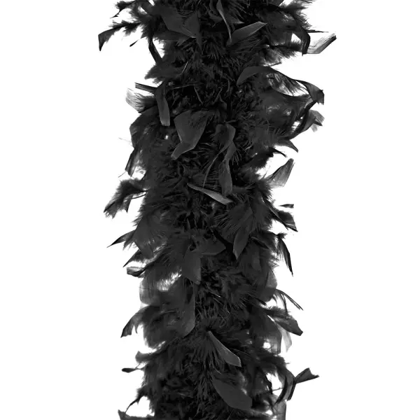 Svart Fjærboa 180cm