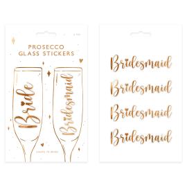 Glass Klistremerker Bride og Bridesmaid