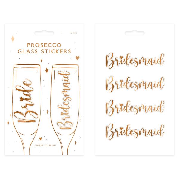 Glass Klistremerker Bride og Bridesmaid
