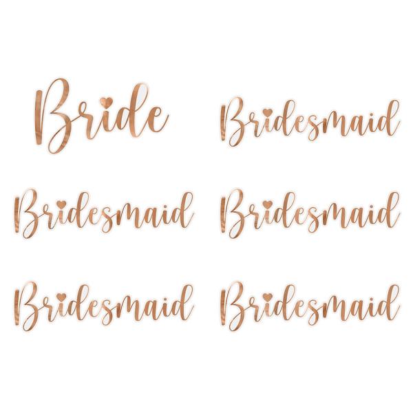 Glass Klistremerker Bride og Bridesmaid