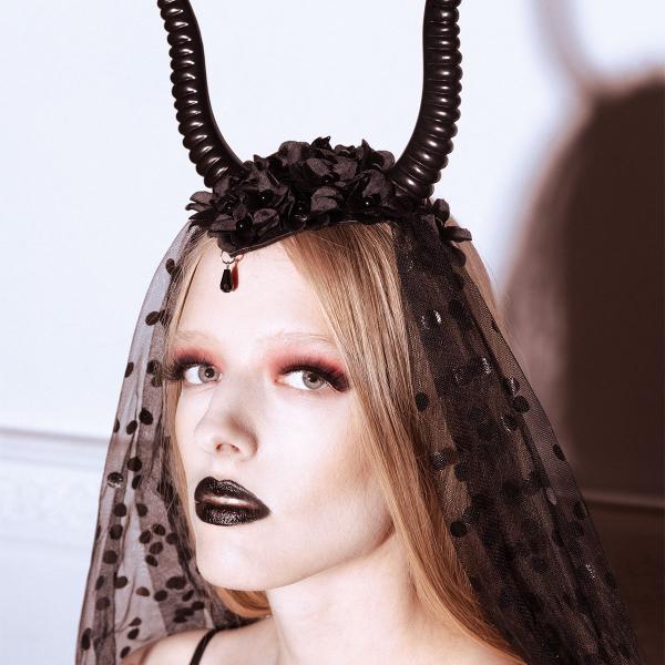 Djevel Hårbøyle med Tyll og Blomster