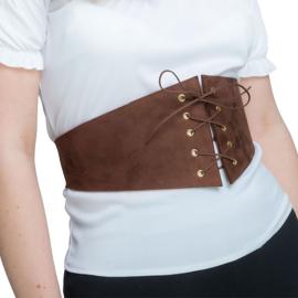 Korsettbelte Brun Fuskeskinn