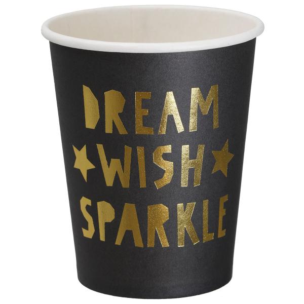 Pappkopper Dream Wish Sparkle 8-pakning