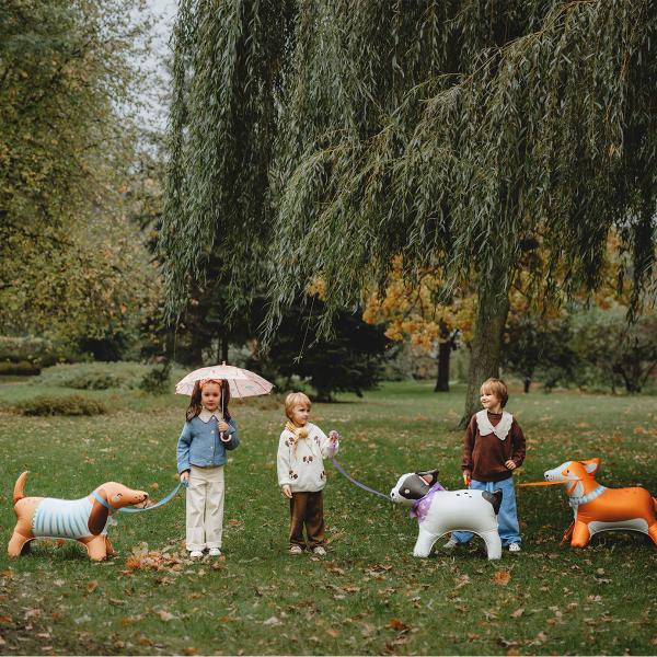 Vandrende Bulldog Folieballong & Hundekort
