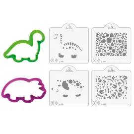 Dinosaurer Kakeformer/Bakemaler 6-pakning