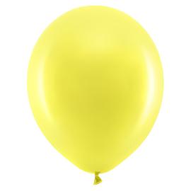 Rainbow Små Latexballonger Pastell Gule 100-pakning