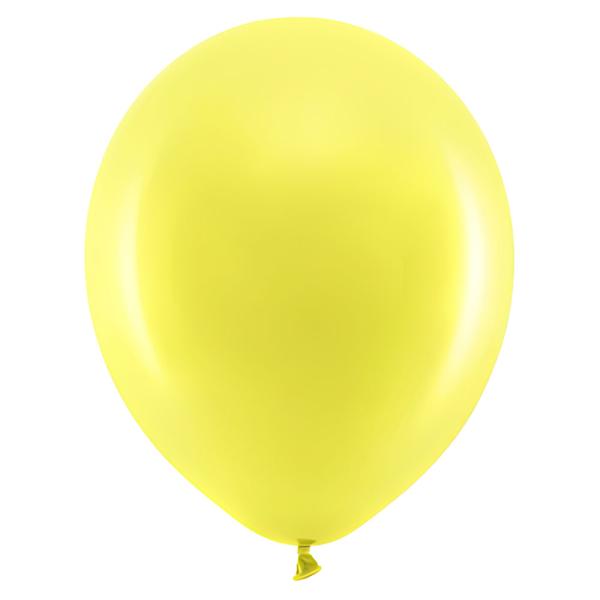 Rainbow Små Latexballonger Pastell Gule 100-pakning