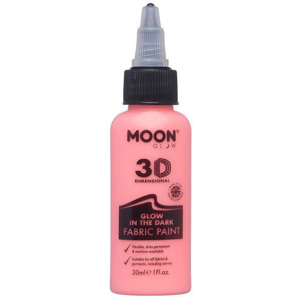 Moon Glow Selvlysende Tekstilfarge Rød 30 ml