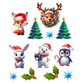 Veggklistremerker med Julemotiv 12-pakning
