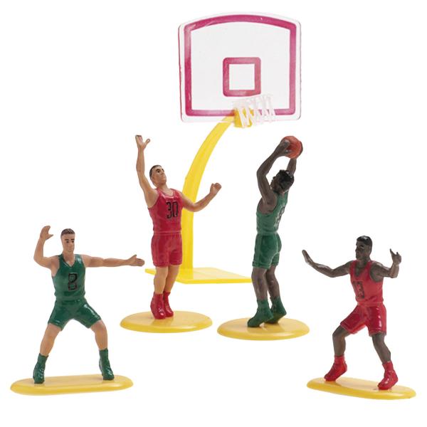 Kakefigur Basketball 7-15 cm 5-pakning
