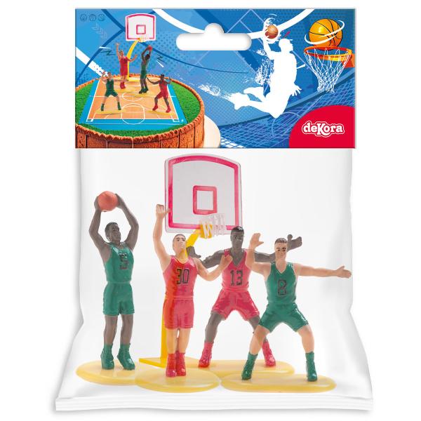 Kakefigur Basketball 7-15 cm 5-pakning