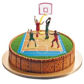 Kakefigur Basketball 7-15 cm 5-pakning