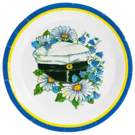 Pappasjetter Studentlue/Blomster 18 cm 8-pakning