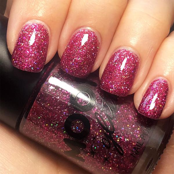 Moon Glitter Holografisk Neglelakk Fuchsia