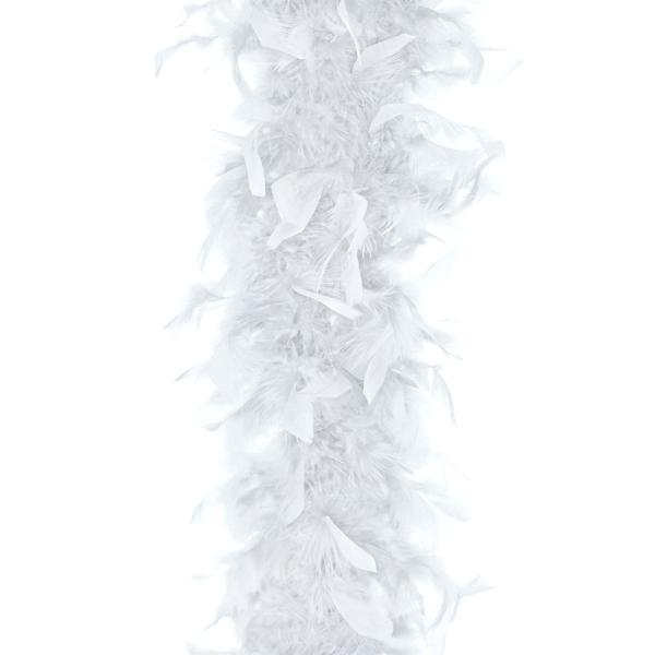 Hvit Fjærboa 180cm
