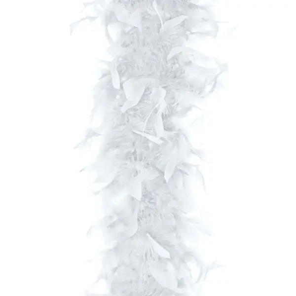 Hvit Fjærboa 180cm