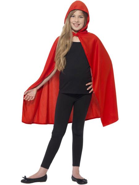 Rød Cape med Hette Barn